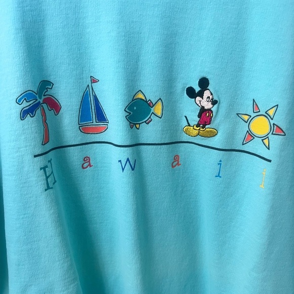 Disney Oversized Embroidered Mickey Hawaii Shirt Small - Picture 2 of 6